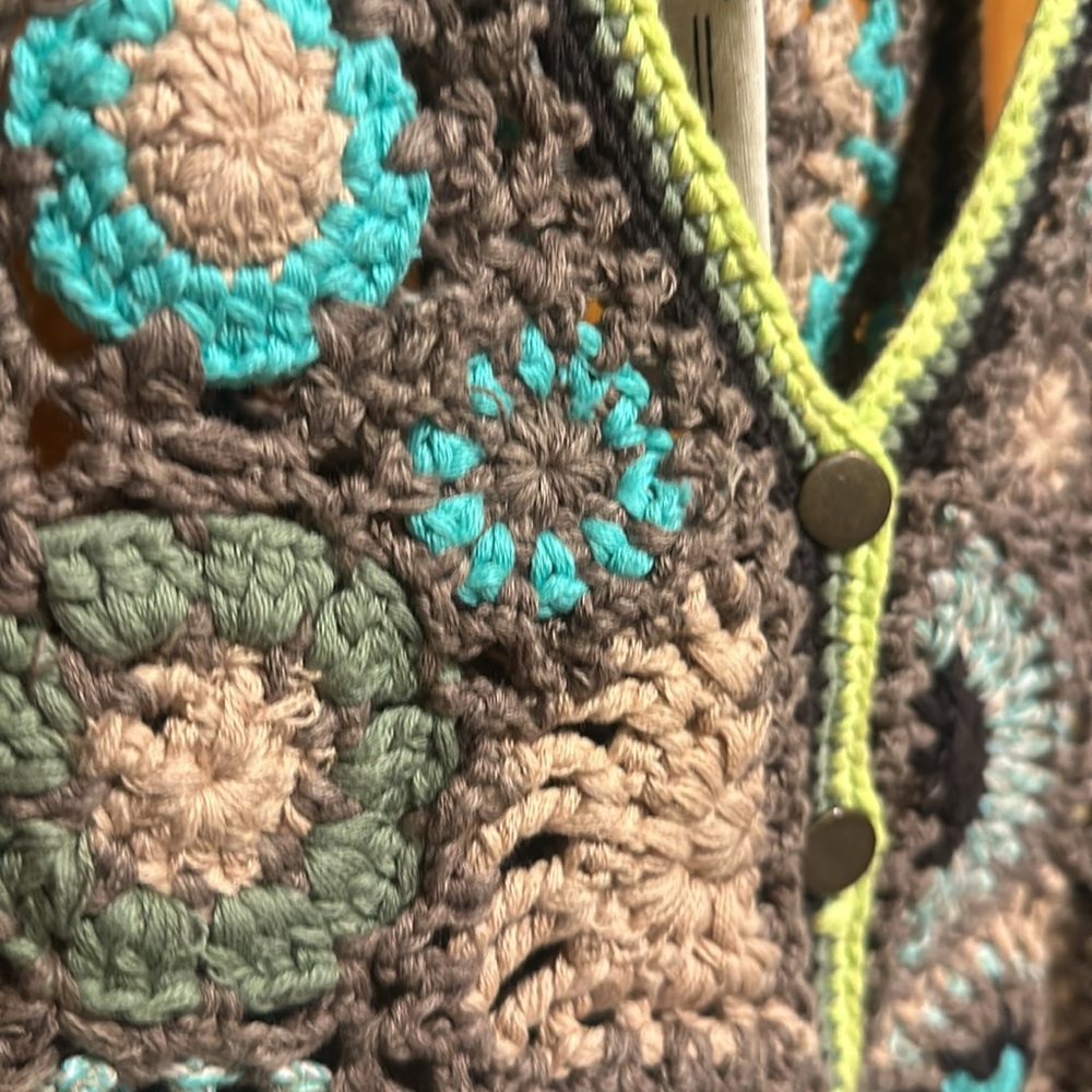Free People Desert Rose Crochet Vest NEW - Picture 9 of 14